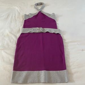 Purple and Silver Marciano dress